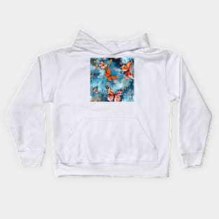 Monarch Butterflies Watercolor 3 Kids Hoodie